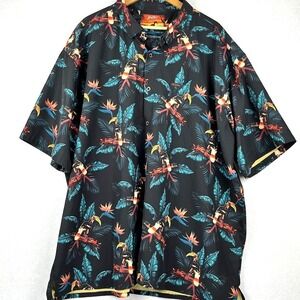 Retro Rifle "Perched" Men's 4XL Performance Button Down Shirt‎ Animal Print